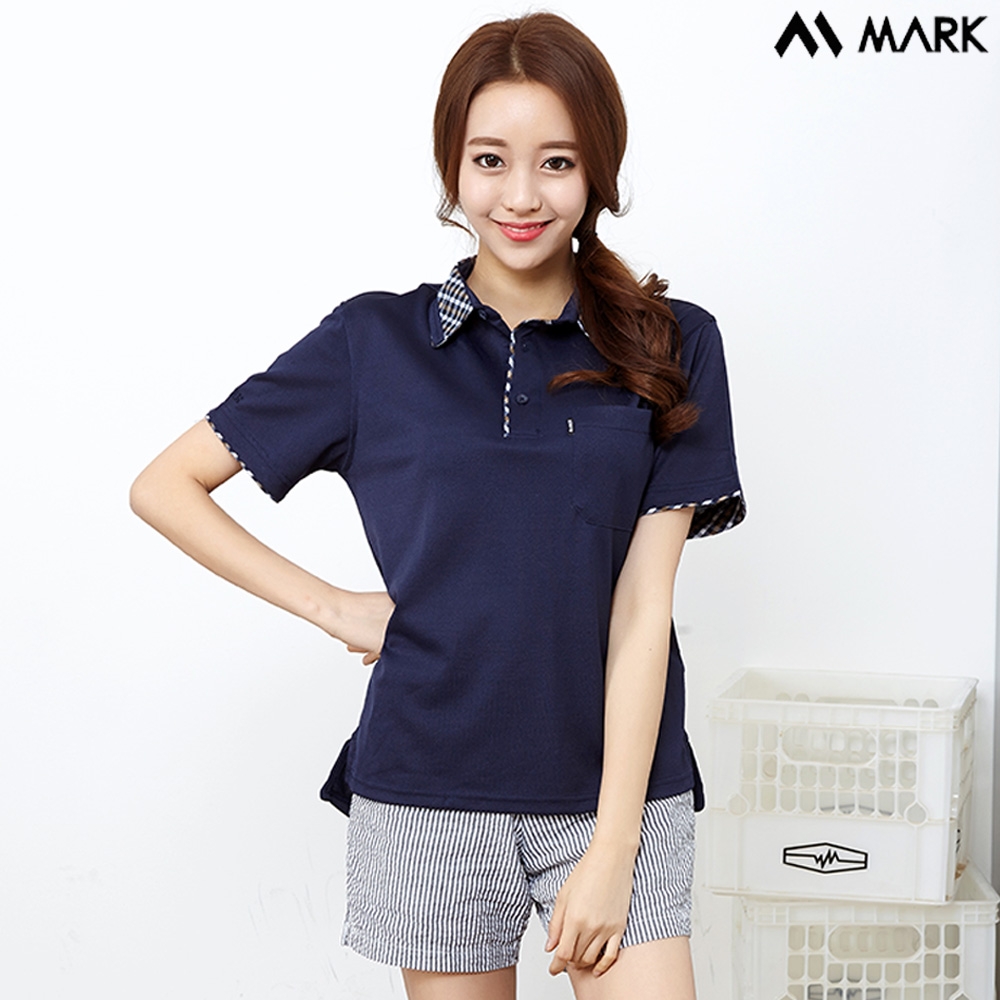 마커 아이스 쿨업 체크 반팔 카라티 MT-321