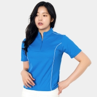 에어로쿨 여자 등산복 반팔 집업티 (긴팔 가능) URT-094