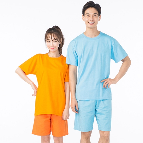 찜질복 사우나 찜질방옷 20수 반팔 상하 세트 NRSS-166