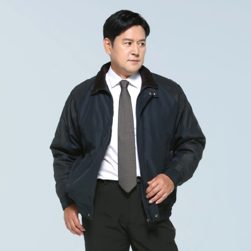 겨울 코듀로이 넥 배색 작업복 근무복 점퍼 AWJK-A22