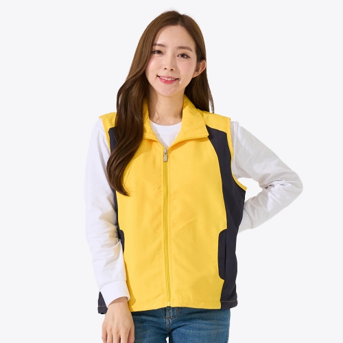 사이드 배색 단체 경량 조끼 SP-206