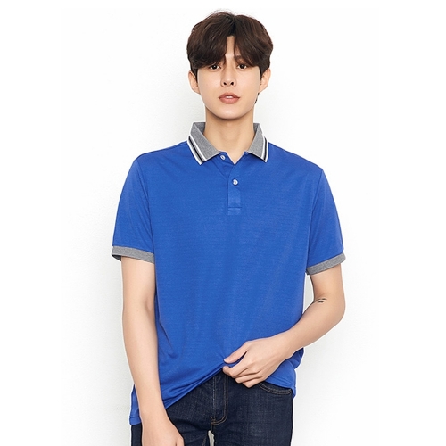 정전기 방지 도전사 반팔 카라티셔츠