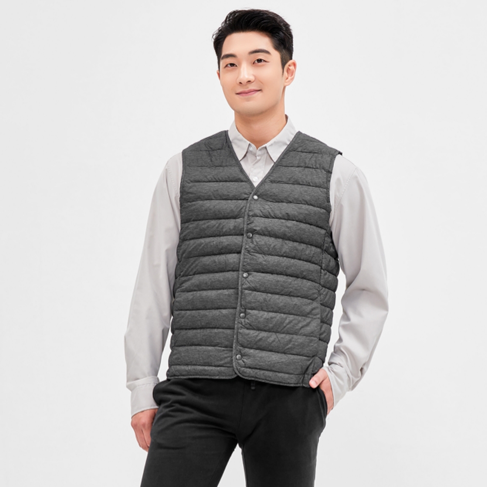 브이넥 경량 패딩 베스트 조끼 LDVE-90W