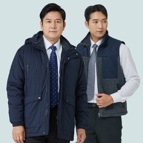 겨울 작업복 점퍼 외피 내피 분리형 3 in 1 패딩 자켓 AWPJ-891 (조끼 포함)