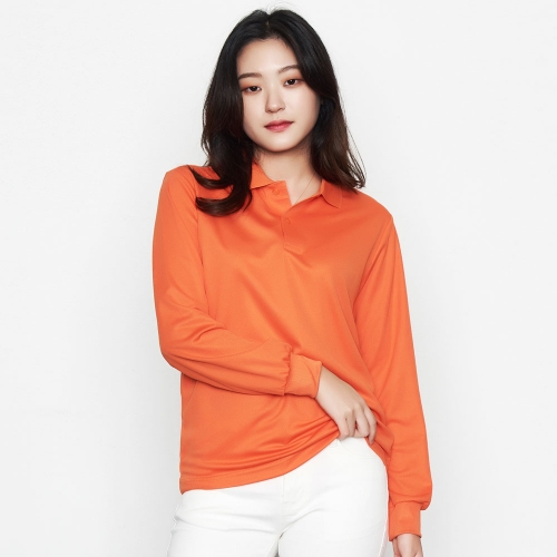 베이직 솔리드 긴팔 카라 긴팔티 URKT-001 (반팔가능)