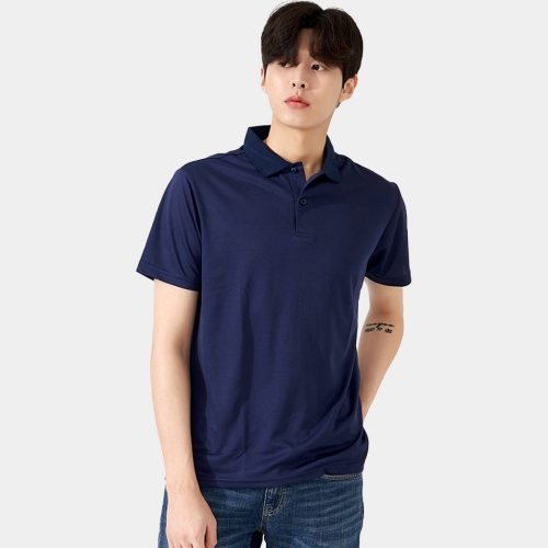 베이직 솔리드 쿨론 반팔 카라티셔츠 (긴팔 가능) URKT-051