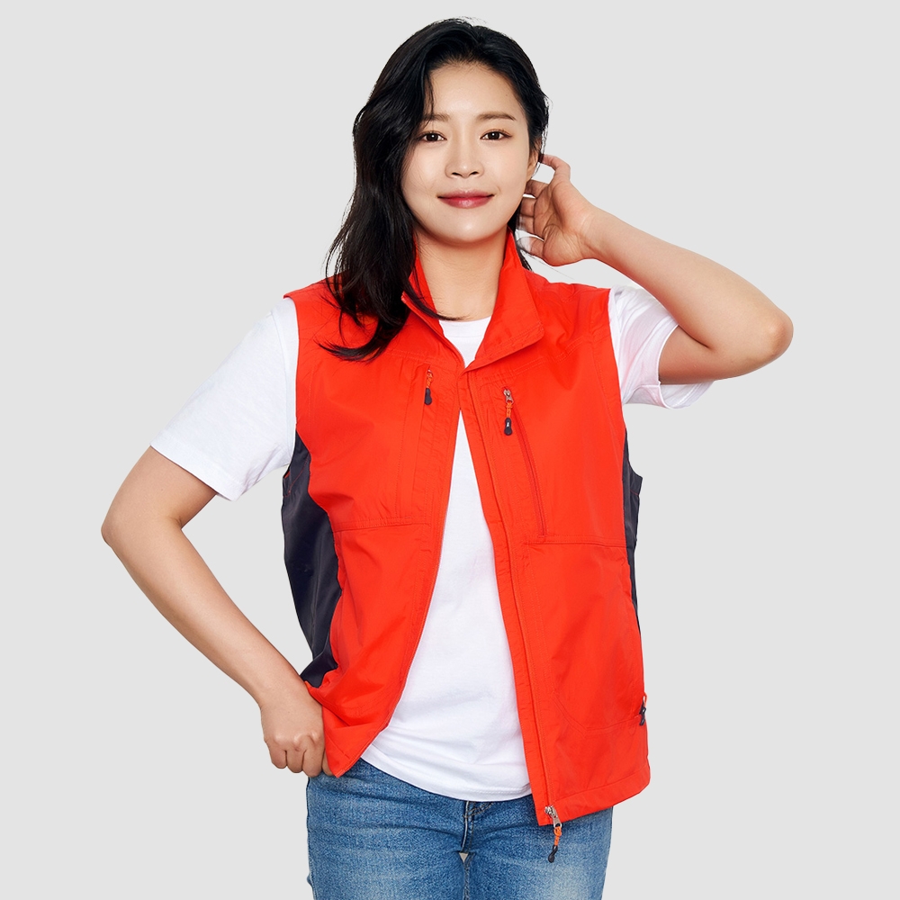사이드 배색 경량조끼 실몬트조끼 SHVE-572