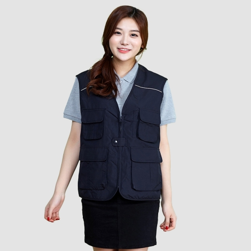단추 포인트 등야광 반사띠 작업조끼 SHVE-577