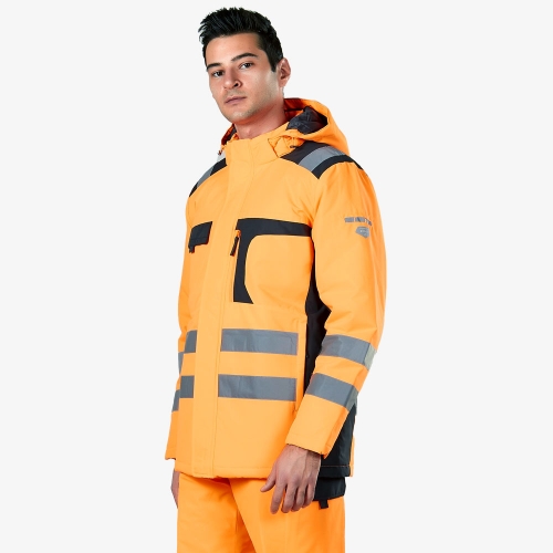 지벤 겨울 작업복 형광 안전 방한 자켓 점퍼 ZBPJ-2057