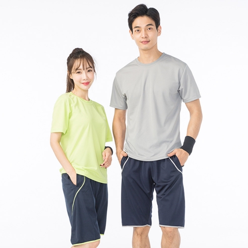 헬스복 짐웨어 피트니스복 반팔 상하 세트 NRSS-856