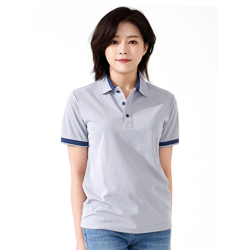 카치온 투톤 배색 반팔 카라 티셔츠 SH-5112