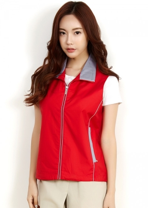 라인 포인트 배색 조끼 MJ-315~318
