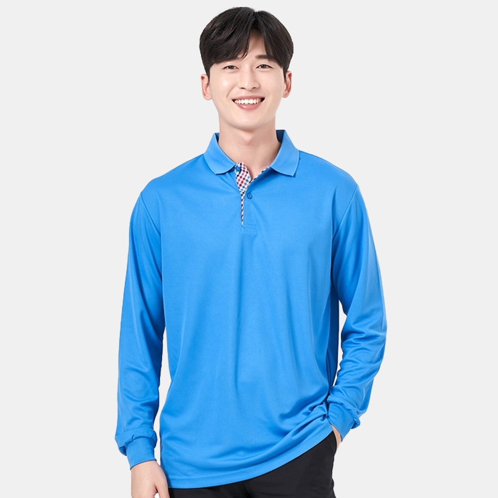 에어로쿨 체크 베이직 긴팔 티셔츠 URKT-159(반팔 가능)