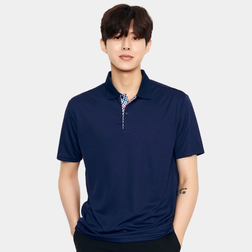 에어로쿨 체크 베이직 반팔 티셔츠 URKT-158(긴팔 가능)