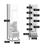 원룸 전신거울화장대 수납형 서랍형 화이트 디자인 1700