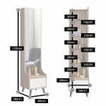 모던 키큰 좁은 슬림 틈새 멀티 수납 화장대 세트 1700