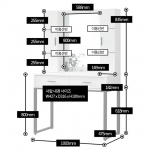 낮은 슬림 심플 미니멀 작은 서랍형 입식 화장대 겸 책상