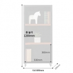 책장수납함 3단 서재 좁은 틈새 미니 낮은 이동식 책장 600