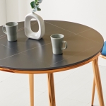 베카 2인 원형 티테이블 세라믹 철제 카페 베란다 커피 거실 소파 테이블