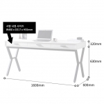 1인용 수납 스틸 철제 공부방 중학생 고등학생 서랍형 책상 겸 테이블 1600