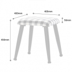 스톨 등받이없는의자 다용도 미니 사각 패브릭 스툴 화장대 보조 원룸 낮은 작은 의자