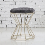 스톨 등받이없는의자 카페 미니 팔각 디자인 골드 철제 벨벳 스툴 원룸 낮은 작은 의자