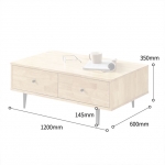 거실 티테이블 미니 찻상 커피 쇼파 작은 서랍 원목 좌식 좁고 긴 낮은 테이블 1200