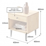 침대옆협탁 빈티지 원룸 안방 침실 서랍형 고무나무 원목 낮은 미니 협탁 테이블