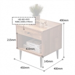 엔틱협탁 침대옆선반 사이드 소형 미니 서랍 작은 틈새 북유럽 멀바우 원목 협탁