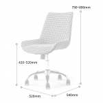 회전의자 520 편한 사무실 회의실 컴퓨터 학생 공부방 팔걸이 없는 바퀴 달린 의자