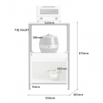 로렌스 800 밥솥장 오븐다이 전자렌지 거치대 전기 밥솥 선반 밥통 수납장 미니 렌지대