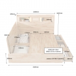 어셔 침대서랍장 퀸사이즈 안방 낮은 저상 평상형 신혼 부부 트윈 LED 침대 프레임