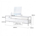 세바 거실 서랍장 TV 수납장 안방 티비장 모던 티비다이 2단 슬림 낮은 거실장 1600