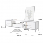 세바 거실 서랍장 TV 수납장 안방 티비장 모던 티비다이 2단 슬림 낮은 거실장 1800