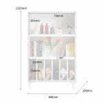 데밍 다용도 책장수납함 북케이스 거실책꽂이 오픈형 전면 코너 틈새 낮은 작은 미니 책장