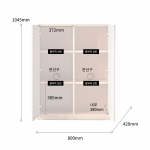 카니 800 모듈 수납장 거실 원룸 미니 높은 아파트 베란다 다용도실 작은 수납장