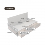뮤리엘 호텔식 침대 안방 침대 서랍형 낮은 침대 프레임 SS
