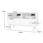 베르타 원룸 티비다이 TV 서랍장 낮은 티비장 미니 거실장 1000