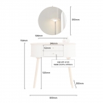 보니타 입식미니화장대 거울포함 북유럽 원룸 학생 슬림 소형 작은 화장대 수납장