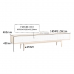 에런 북유럽 원목 TV 거실장 티비 서랍장 낮은 거실장 1800 2100