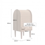 라비앙 템바도어 작은 수납장 슬라이드 수납장 고무나무 원목 낮은 수납장