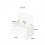 디노 800 화이트 수납벤치 현관벤치 벤치수납장 방석포함