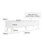 브라이트 TV 서랍장 낮은 거실장 북유럽 원목 거실장 1800