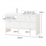 로빈 낮은 서랍장 안방 서랍장 5칸 와이드 화장대 서랍장