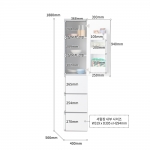 리엔 주방서랍장 냉장고장 냉장고형 수납장 주방 키큰 수납장