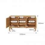 올리버 높은TV거실장 원목 티비다이 TV 수납장 미니 거실장 1200