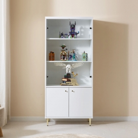 알비노 양주장 유리장 와인장 거실 진열장 원룸 다용도 유리 양주 술 장식장 800 양문형장식장