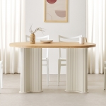 로니 템바보드 식탁 좁은 넓은 긴 식탁 타원형 4인용 식탁 테이블 1400