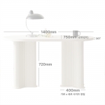 로니 템바보드 식탁 좁은 넓은 긴 식탁 타원형 4인용 식탁 테이블 1400