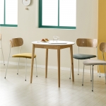 리넨 HPM 내츄럴 티테이블 작은 식탁 원룸 식당 카페 원형 테이블 라운드 테이블 800